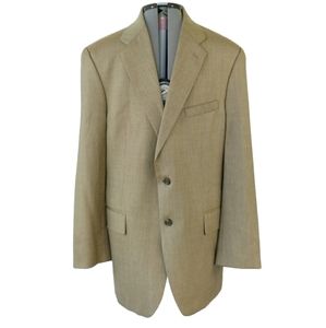LAST CHANCE Ralph Lauren wool blazer sport coat tan mens 44T